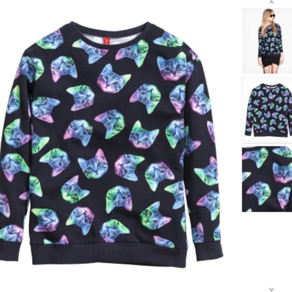 h&m cat sweatshirt